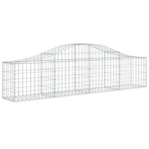 vidaXL buet gabionkurv 200x30x40/60 cm galvaniseret jern