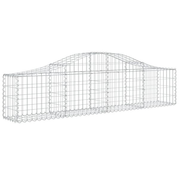 vidaXL buet gabionkurv 200x30x40/60 cm galvaniseret jern