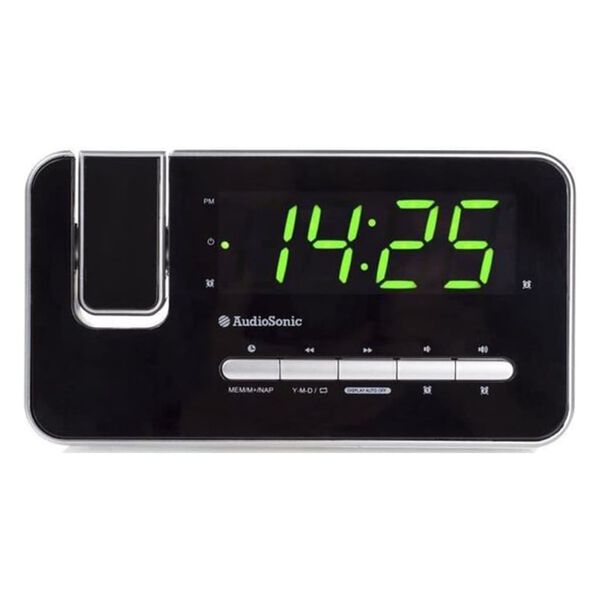 AudioSonic 2-i-1 digital clockradio sort