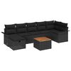 vidaXL Havesofa S&aelig;t 8 stk. Sort Poly rattan