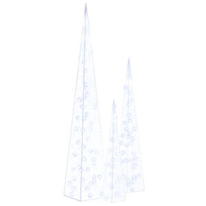 vidaXL dekorativt LED-lyskegles&aelig;t 60/90/120 cm akryl bl&aring;