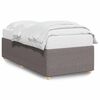 vidaXL Sengeramme uden madras Taupe 100x200 cm Stof