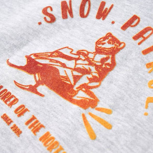 H&aelig;ttetr&oslash;je til b&oslash;rn str. 116 gr&aring;meleret og orange