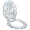 vidaXL Bl&oslash;dt lukket toiletbr&aelig;t Bl&aring; og Hvid Porcel&aelig;n 44 x 38 cm