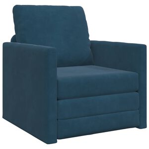 vidaXL Sovesofa Bl&aring; 74 x 77 x 81 cm Fl&oslash;jl