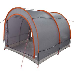 vidaXL Cykelopbevaringstelt Gr&aring; og orange 256 x 222 x 182 cm taft