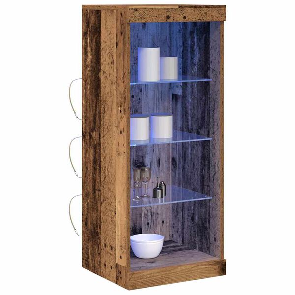 vidaXL LED Sideboard Gammelt tr&aelig; 41 x 37 x 100 cm Konstrueret tr&aelig;