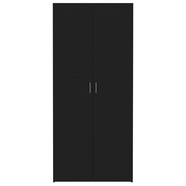 vidaXL skoskab 80x35,5x180 cm konstrueret tr&aelig; sort