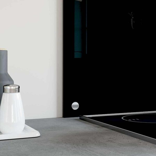 vidaXL st&aelig;nkplade 100x50 cm h&aelig;rdet glas sort