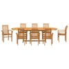vidaXL Have Spisebordss&aelig;t 9 pcs Massiv Teaktr&aelig;