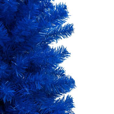 vidaXL kunstigt juletræ med lys og kuglesæt 180 cm PVC blå