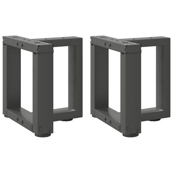 vidaXL sofabordsben T-formet 2 stk. antracit 30x25x(30-31) cm st&aring;l