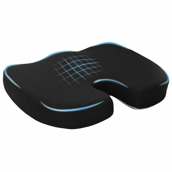 vidaXL S&aelig;dehynde Enfarvet Sort 47 x 36,5 x 8 cm Memory Skum