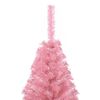 vidaXL kunstigt halvt juletræ med juletræsfod 120 cm PVC pink