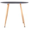 vidaXL spisebord 90 x 73,5 cm MDF grå og egetræsfarve