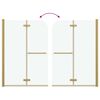 vidaXL Bruser Indhegning Guld 95 x 140 cm ESG Glas og Aluminium