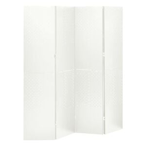 vidaXL 4-panels rumdeler 160x180 cm hvid
