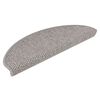 vidaXL selvklæbende trappemåtter 15 stk. 65x21x4 cm sisal-look platina