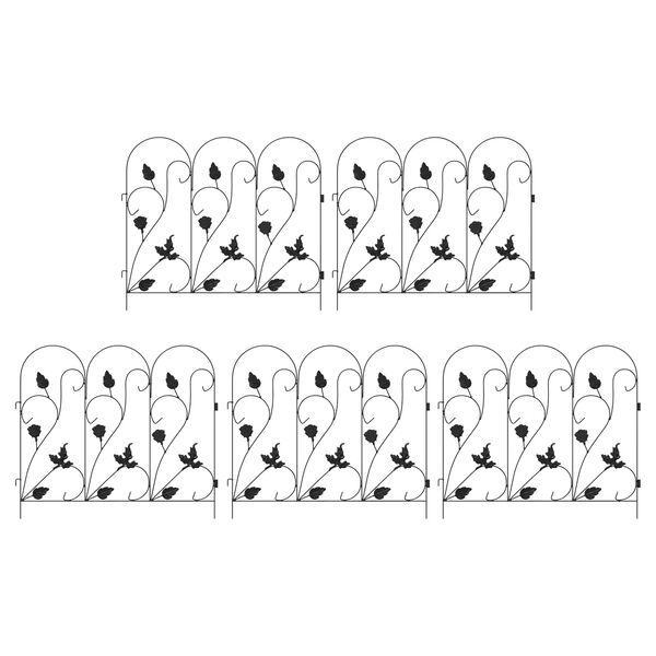 vidaXL Havehegn Espalier Sort 307 x 54,5 x 0,3 cm