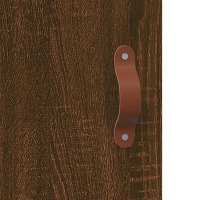 vidaXL sengebord 40x40x50 cm konstrueret træ brun egetræsfarve