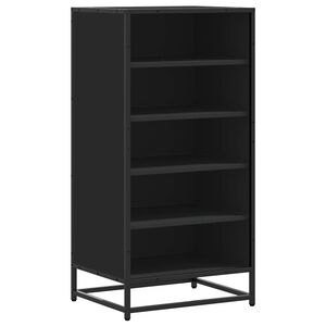 vidaXL skostativ 48x38x97,5 cm konstrueret tr&aelig; sort