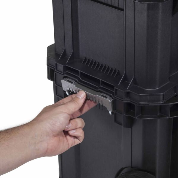Keter værktøjskasse med Connect Trolley and Rolling Systems sort