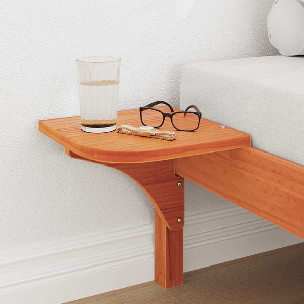 vidaXL Sengestel Voks brun 100 x 200 cm Massiv fyrretr&aelig;