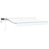 vidaXL Manuel markise-ramme med LED-lys Hvid 3 x 2,5 m