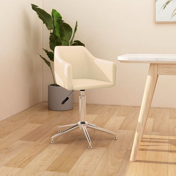 vidaXL drejelig spisebordsstol stof cremefarvet