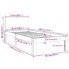 vidaXL sengeramme 75x190 cm Small Single massivt tr&aelig; hvid