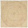 vidaXL Omr&aring;de t&aelig;ppe Natur og hvid 120 x 120 cm Jute
