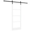 vidaXL Skyded&oslash;r ORKDAL Hvid 83 x 211 cm Massivt fyrretr&aelig; og glas