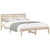 vidaXL Sengestel med hovedg&aelig;rde Brun 140 x 220 cm Massiv fyrretr&aelig;