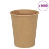 vidaXL kaffekopper af papir 1000 stk. 8oz 200ml brun