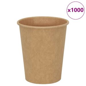 vidaXL kaffekopper af papir 1000 stk. 8oz 200ml brun