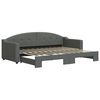 vidaXL daybed med udtr&aelig;k 80x200 cm stof m&oslash;rkegr&aring;