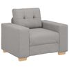 vidaXL Sofa 3 pcs Skygr&aring; 221 x 80 x 80 cm Linned-blandet stof