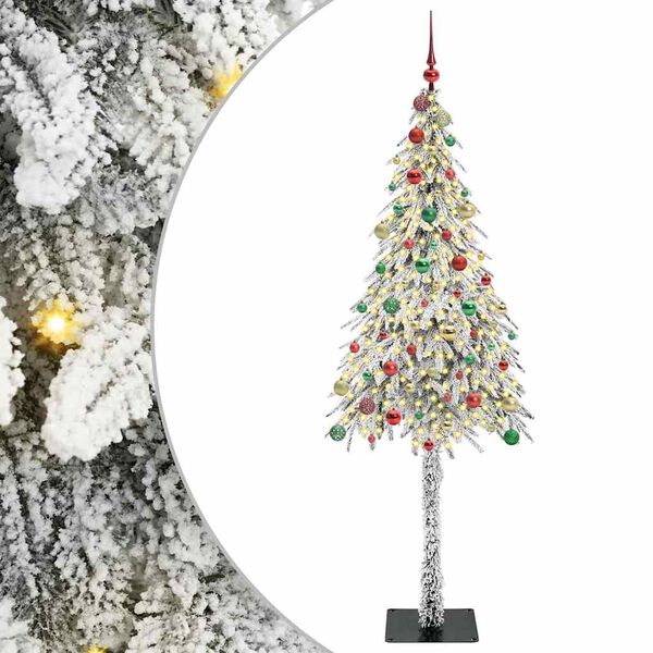 vidaXL Juletr&aelig; med 300 LED'er med stativ Hvid 210 cm PE og St&aring;l