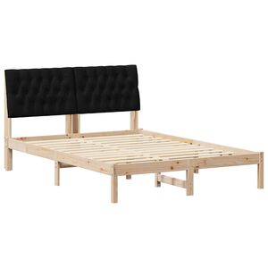 vidaXL Sengestel med Polstret Hovedgavl Brun 135 x 190 cm