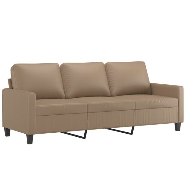 vidaXL 3-personers sofa 180 cm kunstlæder cappuccino