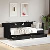 vidaXL daybed med skuffer uden madras 90x200 cm sort