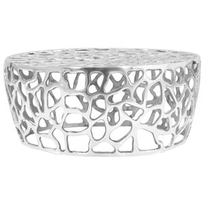 vidaXL sofabord st&oslash;bt aluminium 70 x 30 cm s&oslash;lvfarvet