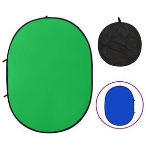 vidaXL 2-i-1 oval fotobaggrund 200x150 cm gr&oslash;n og bl&aring;