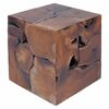 vidaXL taburet brun 40x40x45 cm massivt teaktr&aelig;