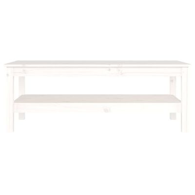 vidaXL sofabord 110x50x40 cm massivt fyrretræ hvid