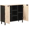 vidaXL Sideboard Hvid Vask Finish 90 x 33 x 75 cm Massivt mangotr&aelig;