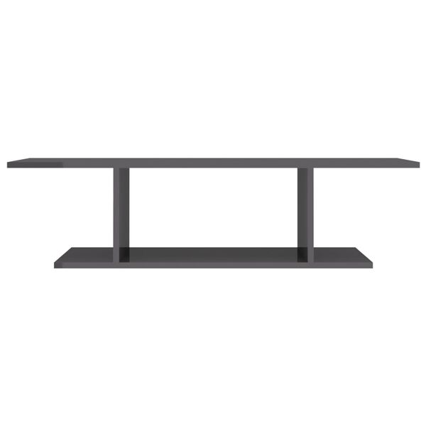 vidaXL væghængt tv-skab 103x30x26,5 cm grå højglans
