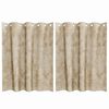 vidaXL Velour Gardiner med gardiner 2 pcs Creme 140 x 140 cm Fl&oslash;jl