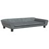 vidaXL hundeseng 100x50x21 cm velour m&oslash;rkegr&aring;