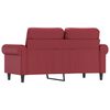 vidaXL 2-personers sofa 120 cm kunstl&aelig;der vinr&oslash;d